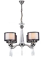 Люстра подвесная Rufina E 1.1.4.600 N Arti Lampadari белая на 4 лампы, основание никель в стиле классический Люстра подвесная Rufina E 1.1.4.600 N Arti Lampadari белая на 4 лампы, основание никель в стиле классический